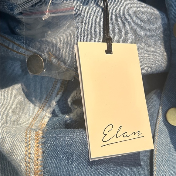 NWT Elan Blue Patchwork Denim Jacket size small - Picture 10 of 13
